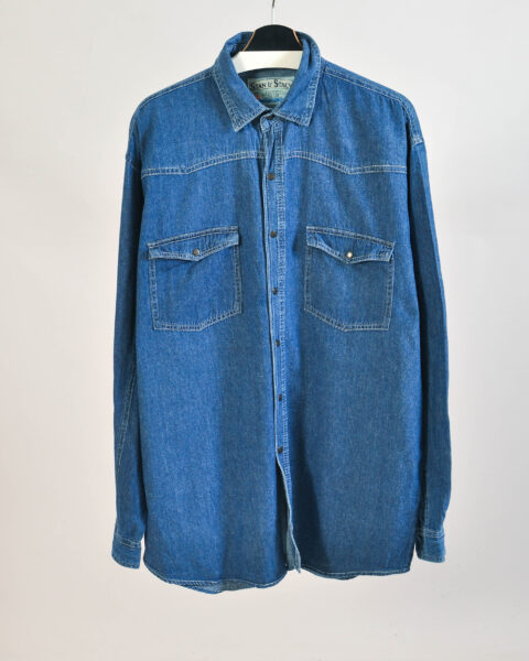 Vintage Y2K Denim Shirt - L