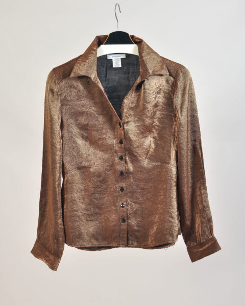 Vintage Y2K Golden Blouse - M