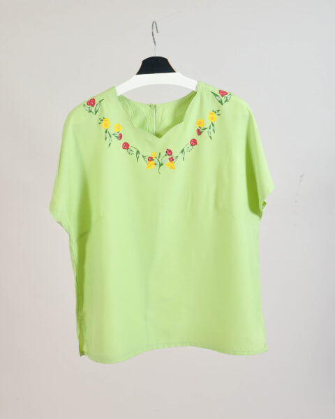 Vintage 90s Light Green  Blouse - XXL