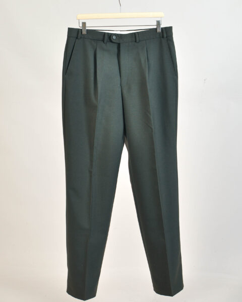 Vintage 90s Dark Green Classic Trousers - 34