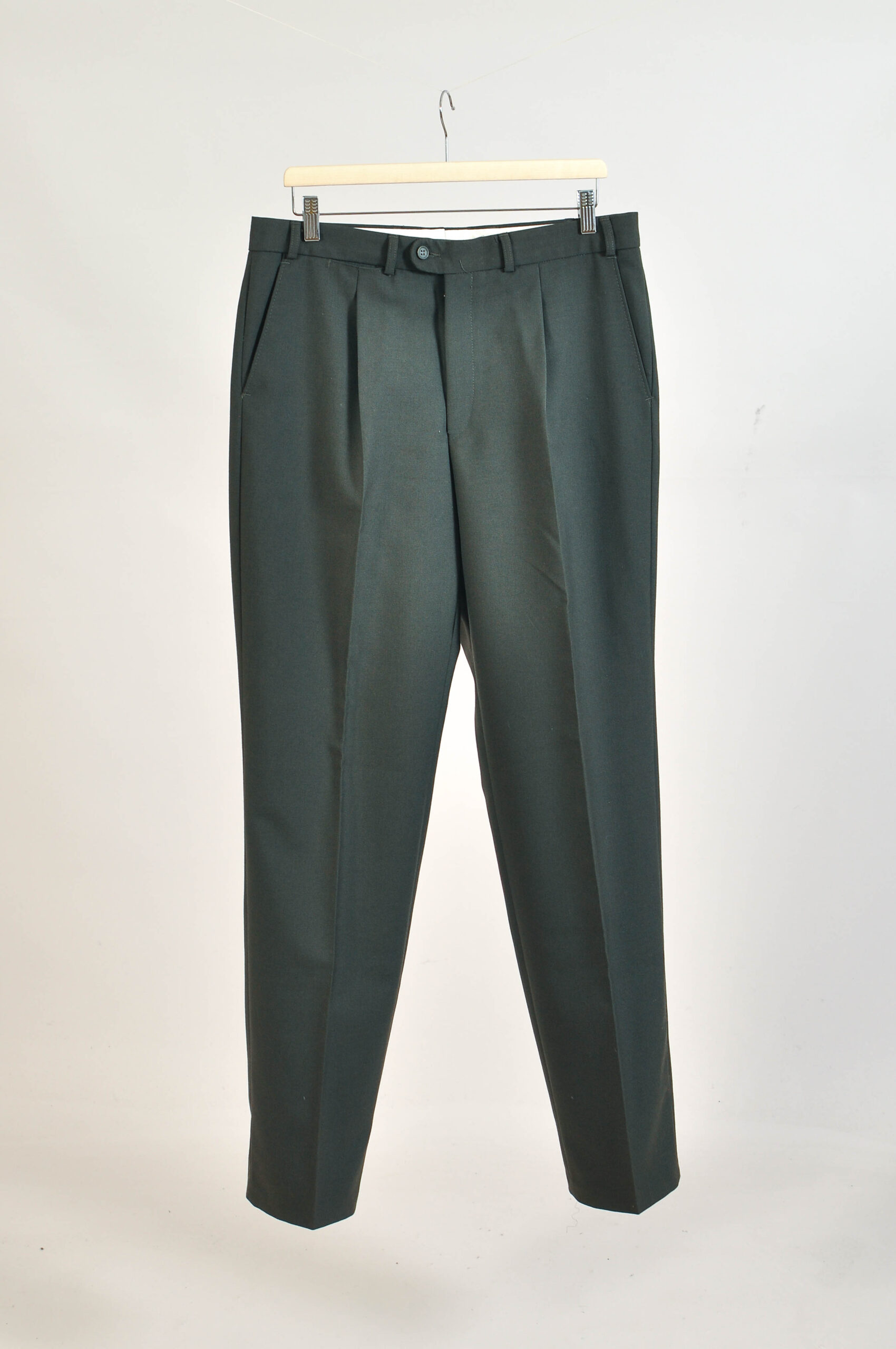 Vintage 90s Dark Green Classic Trousers - 34