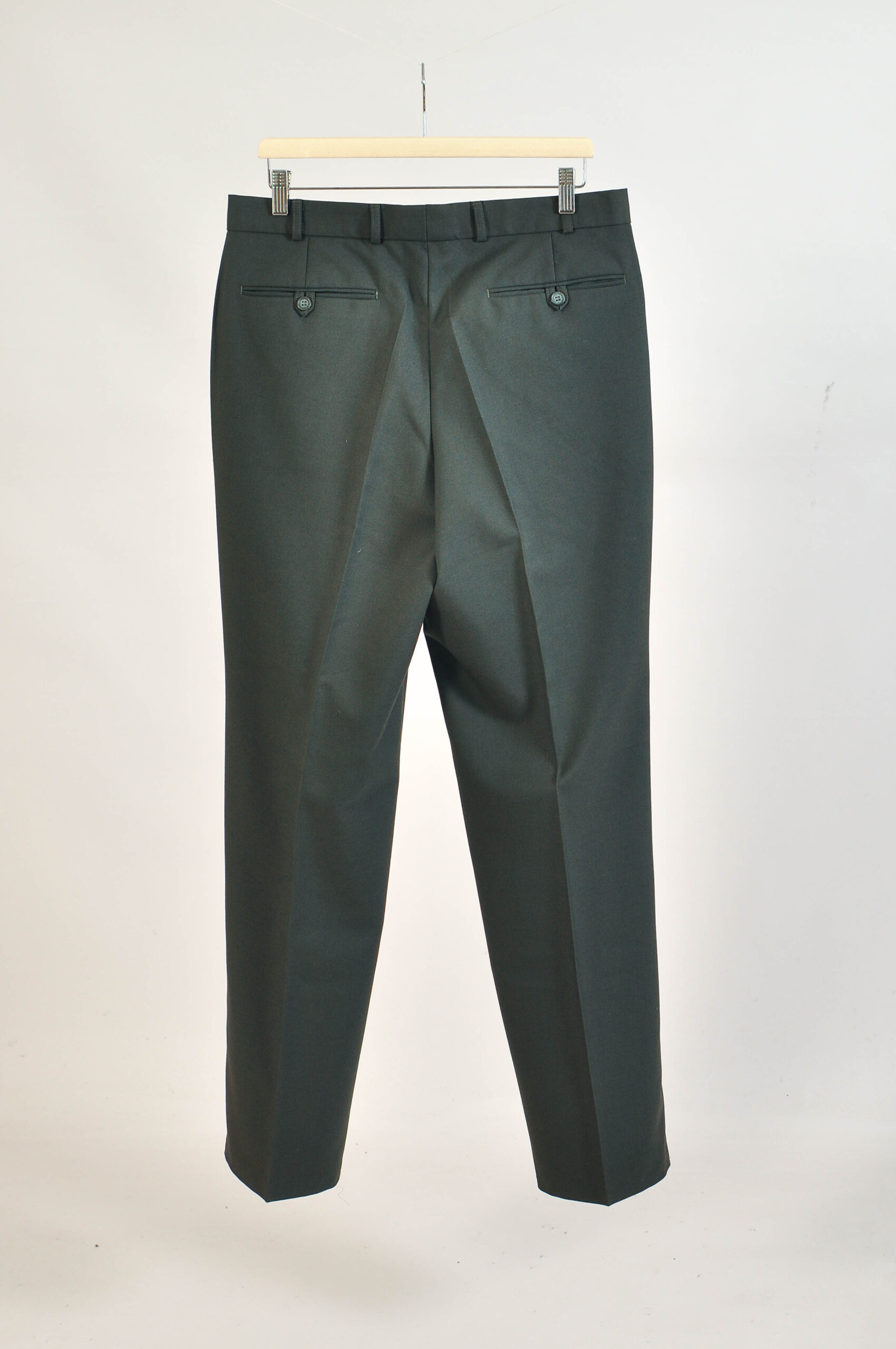 Vintage 90s Dark Green Classic Trousers - 34 - Image 4
