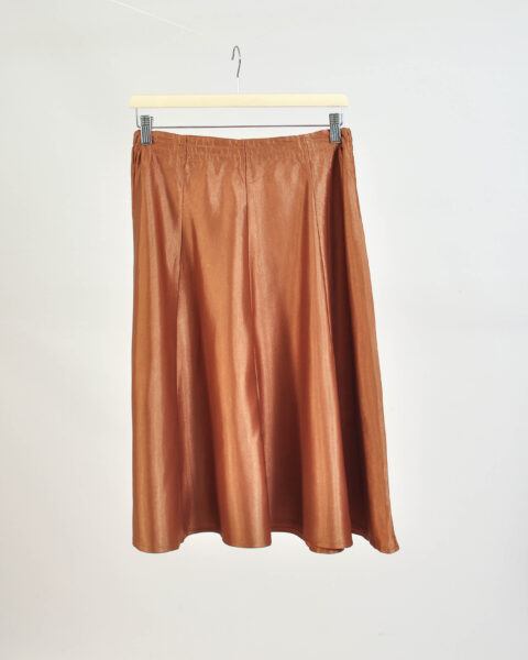 Vintage 90s Brown Midi Skirt - M