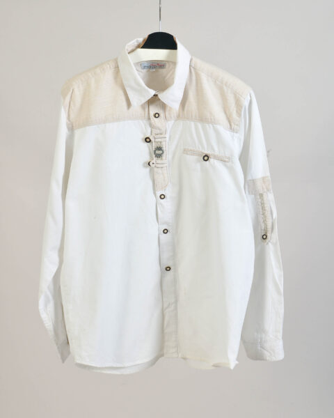 Vintage 90s White Boho Shirt - XL