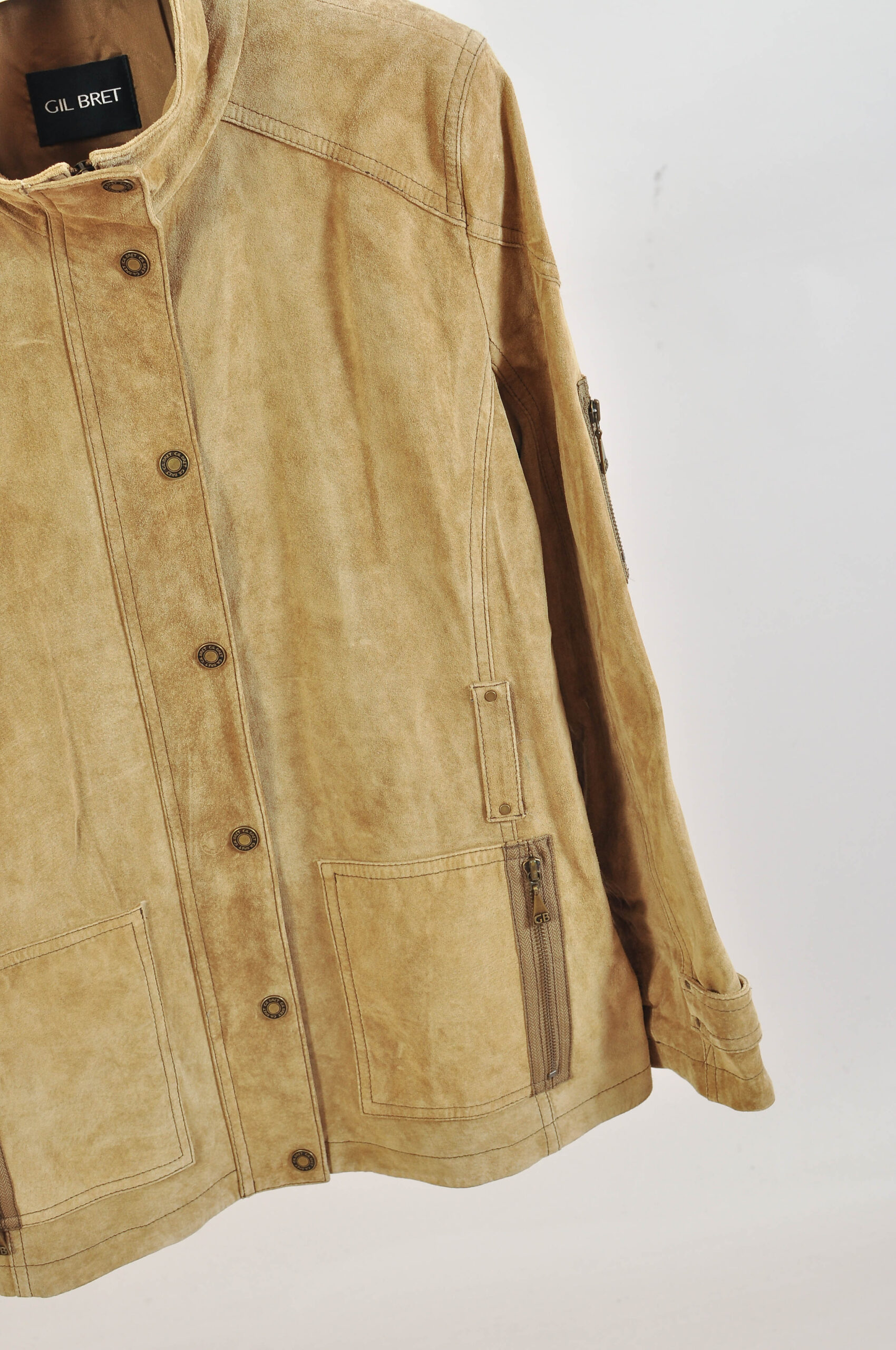 Suede Leather Funnel Neck Jacket - XL/XXL - Image 3