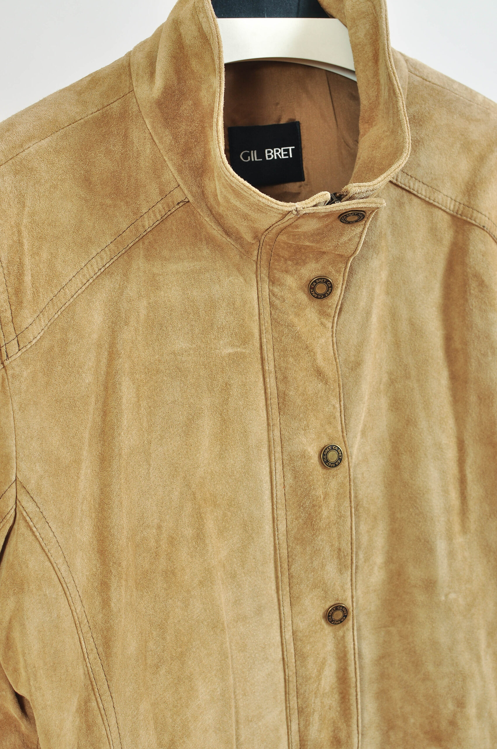 Suede Leather Funnel Neck Jacket - XL/XXL - Image 4