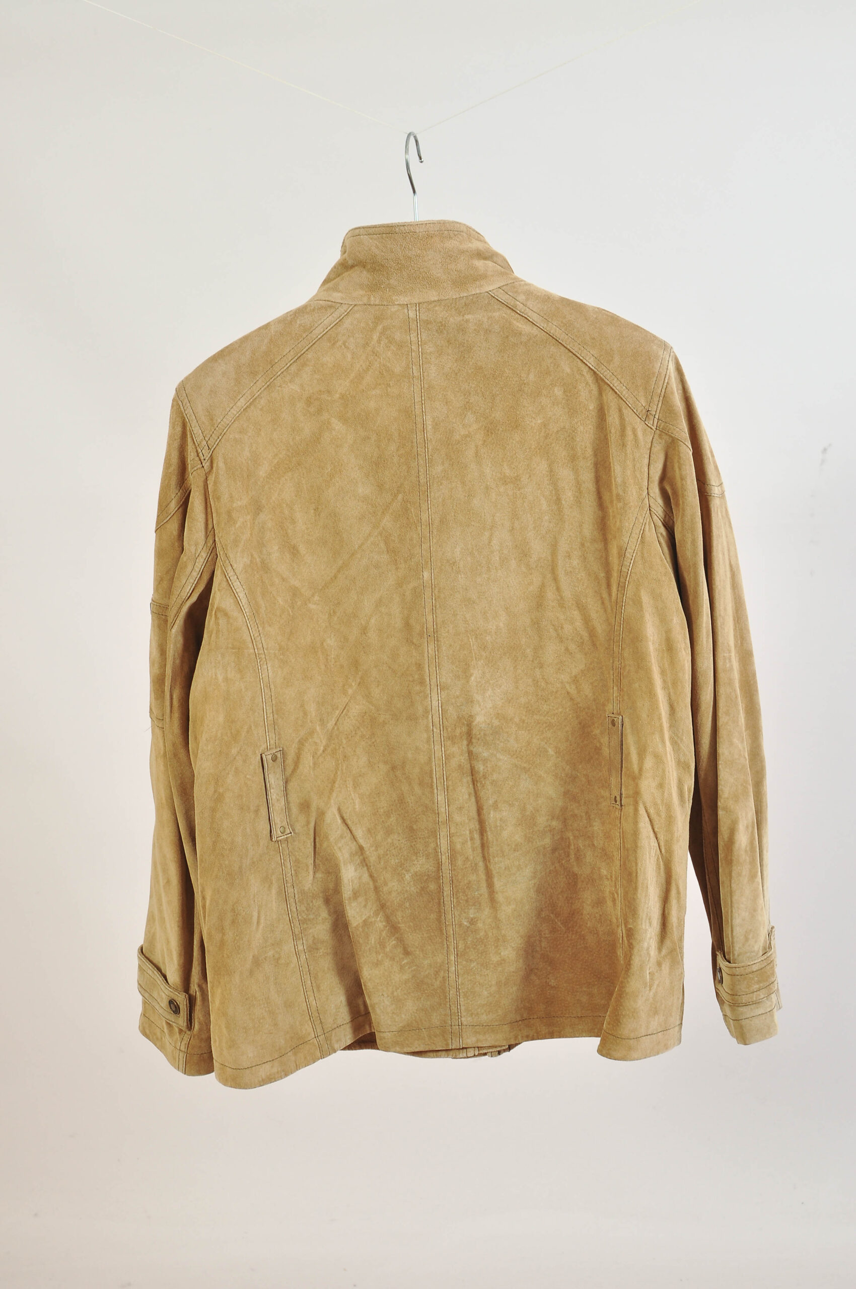 Suede Leather Funnel Neck Jacket - XL/XXL - Image 5