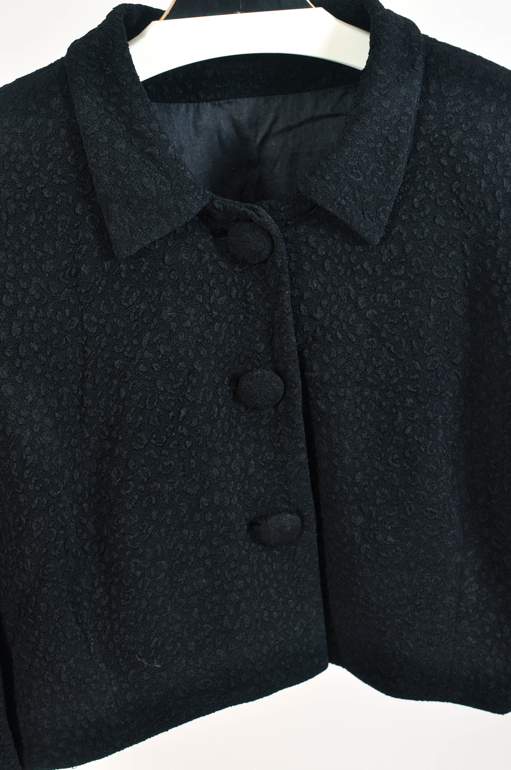Vintage 90s cropped Black Jacket - XL - Image 3