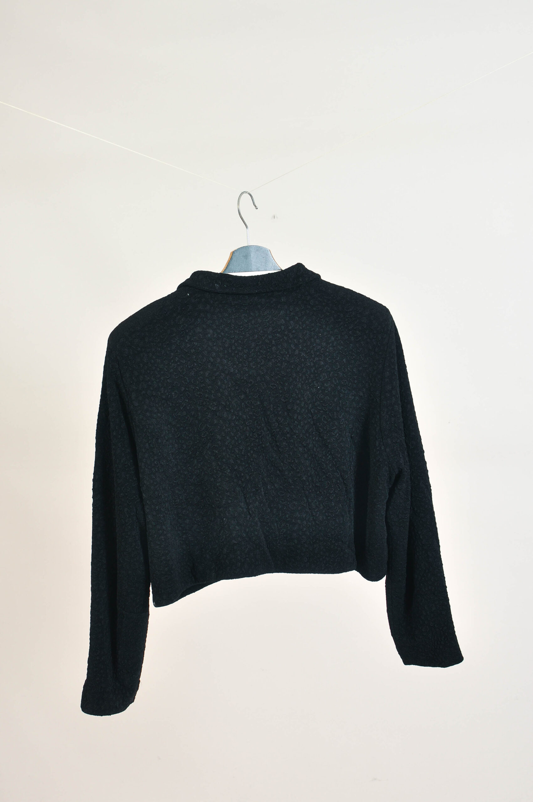 Vintage 90s cropped Black Jacket - XL - Image 4