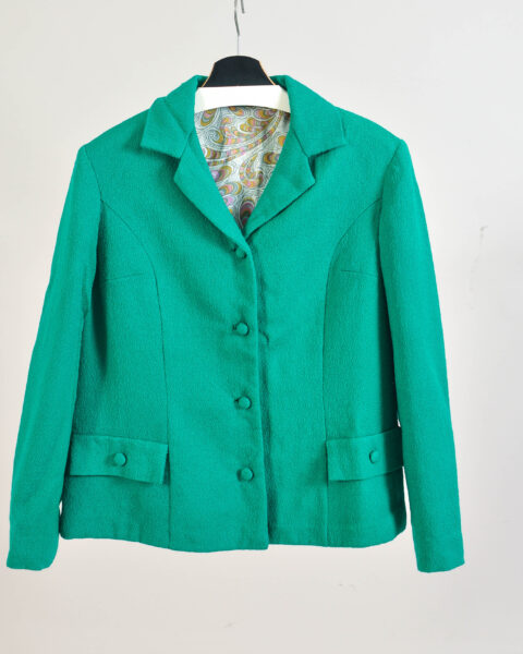 Vintage 80s Green Blazer Jacket - M/L