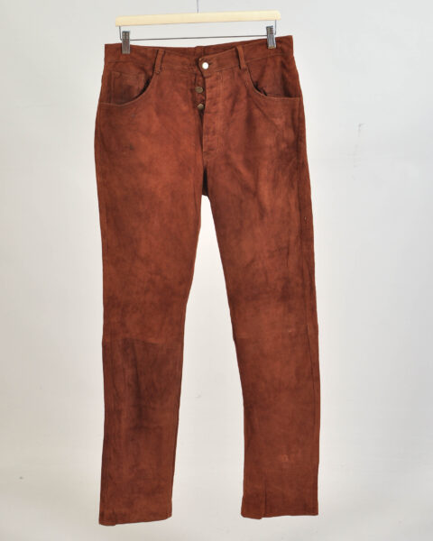 Vintage 00s Suede Leather Pants - W33
