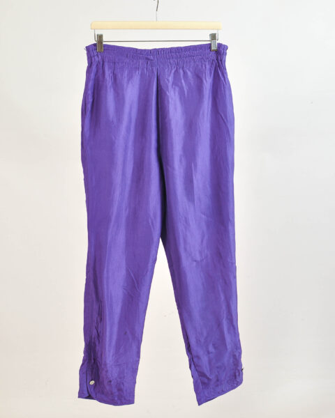Vintage 90s Purple Silk Trousers - 34