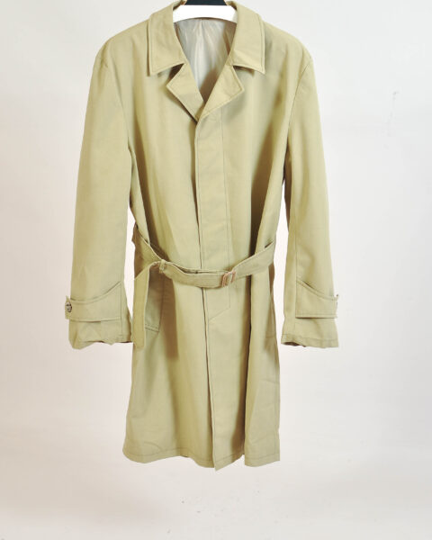 Vintage 80s Beige Trench Coat - L