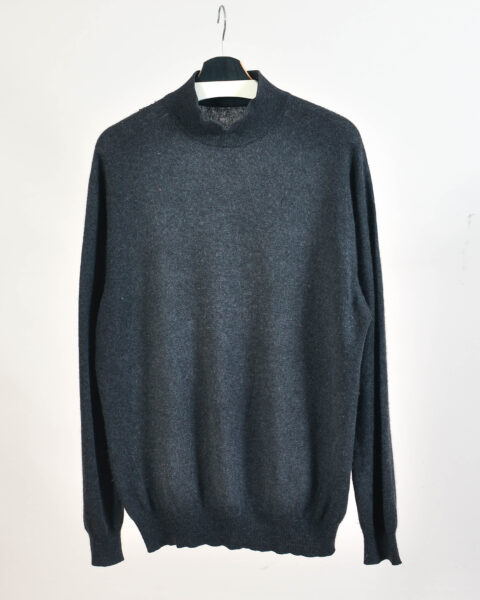 Vintage Y2K Silk Cashmere Funnel Neck Jumper -  XL
